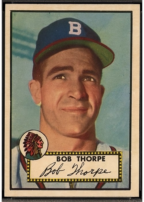 1952 Topps #367 Bob Thorpe, Boston Braves (front)