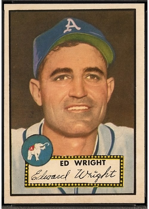 1952 Topps #368 Ed Wright, Philadelphia Athletics (front)