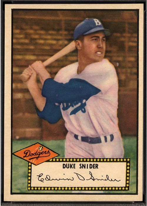 1952 Topps #37 Duke Snider, Brooklyn Dodgers (front)