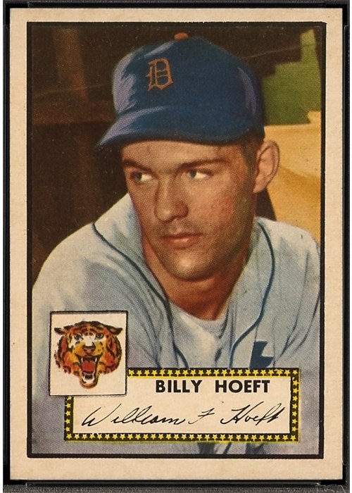 1952 Topps #370 Billy Hoeft, Detroit Tigers (front)