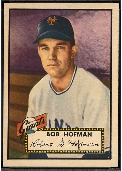 1952 Topps #371 Bobby Hofman, New York Giants (front)