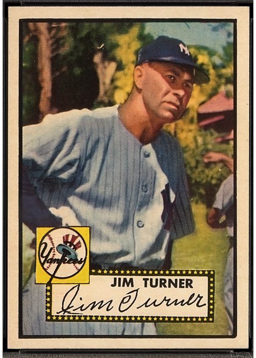 1952 Topps #373 Jim Turner, New York Yankees (front)