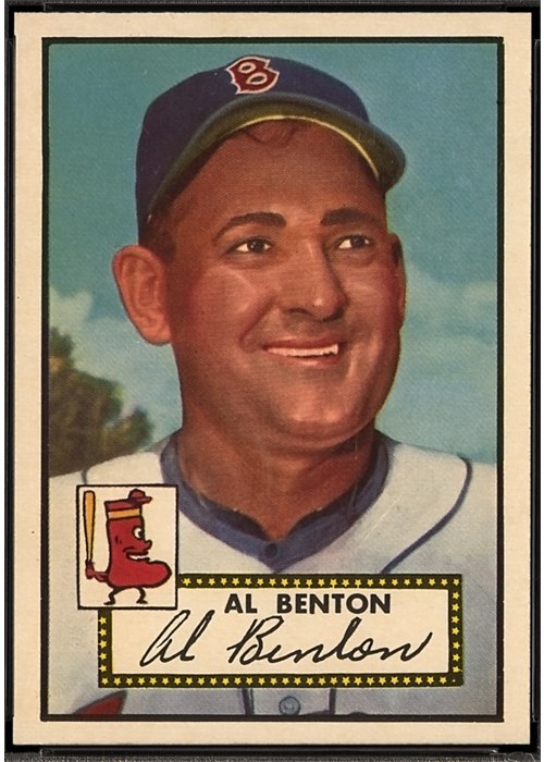 1952 Topps #374 Al Benton, Boston Red Sox (front)