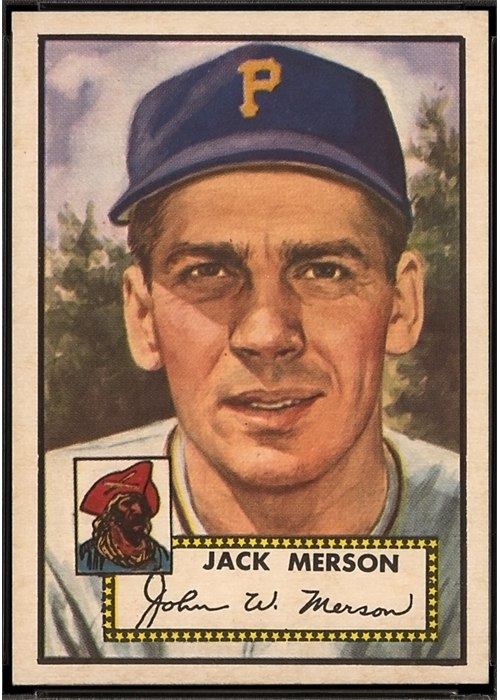 1952 Topps #375 Jack Merson, Pittsburgh Pirates (front)