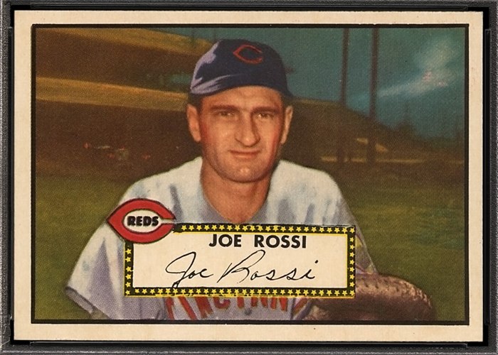 1952 Topps #379 Joe Rossi, Cincinnati Reds (front)