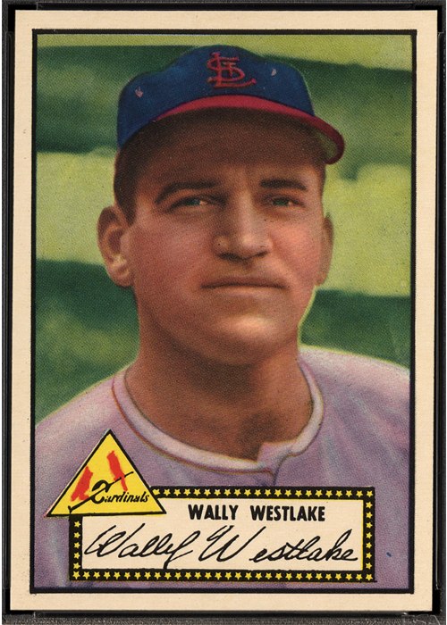 1952 Topps #38 Wally Westlake, St. Louis Cardinals (front)