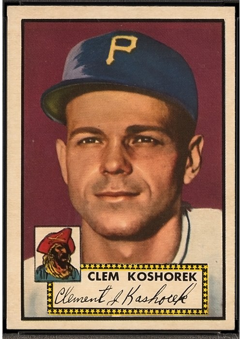 1952 Topps #380 Clem Koshorek, Pittsburgh Pirates (front)