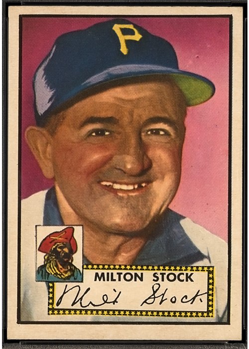 1952 Topps #381 Milton Stock, Pittsburgh Pirates (front)