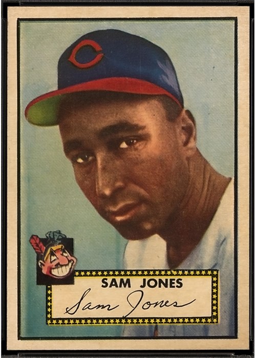 1952 Topps #382 Sam Jones, Cleveland Indians (front)