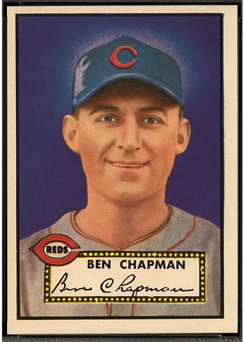 1952 Topps #391 Ben Chapman, Cincinnati Reds (front)