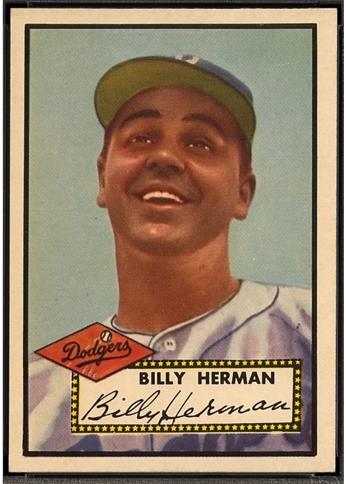 1952 Topps #394 Billy Herman, Brooklyn Dodgers (front)
