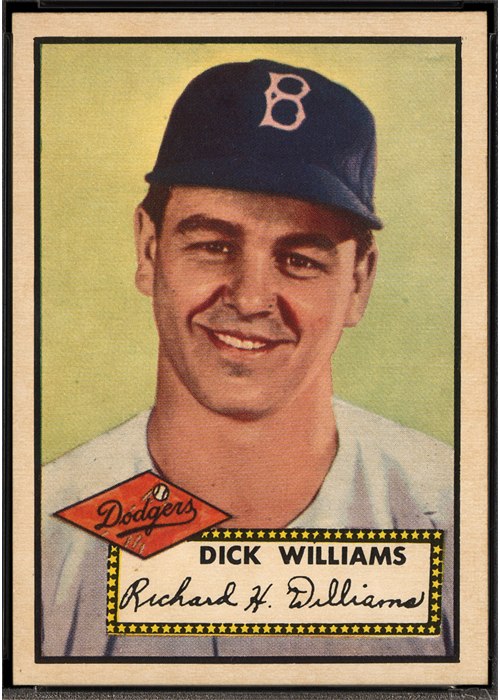 1952 Topps #396 Dick Williams, Brooklyn Dodgers (front)