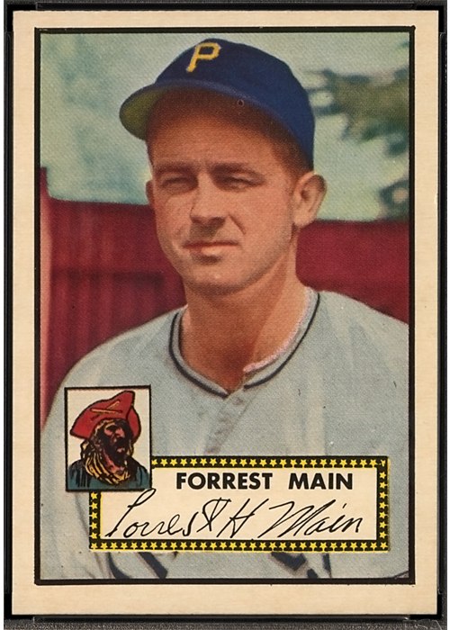 1952 Topps #397 Forrest Main, Pittsburgh Pirates (front)