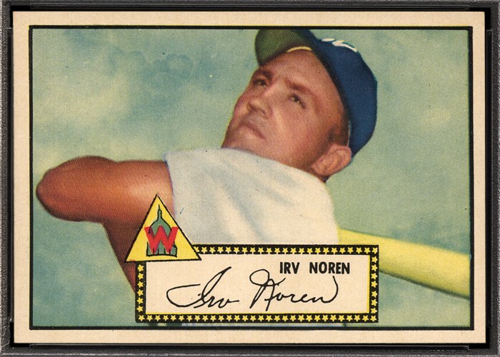 1952 Topps #40 Irv Noren, Washington Senators (front)