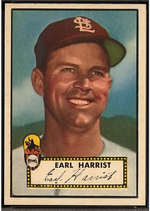 1952 Topps #402 Earl Harrist, St. Louis Browns (front)