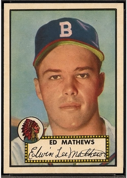 1952 Topps #407 Ed Mathews, Boston Braves (front)