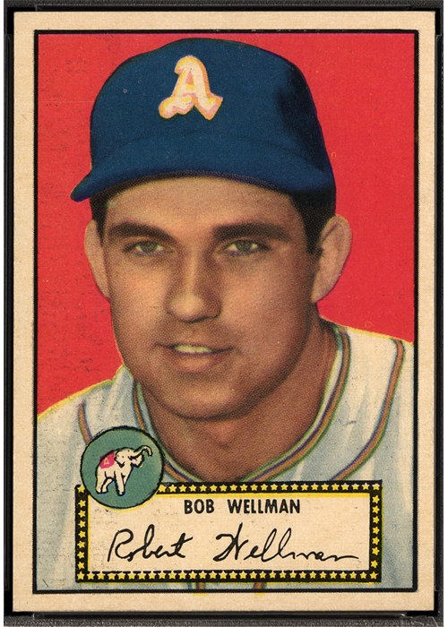 1952 Topps #41 Bob Wellman, Philadelphia Athletics (front)