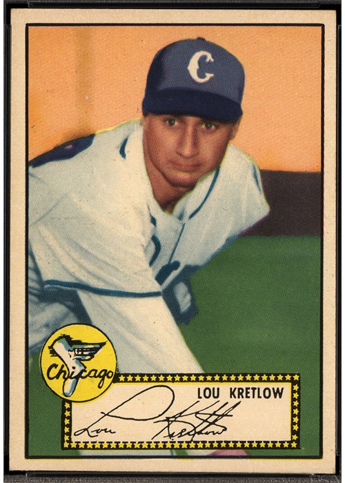 1952 Topps #42 Lou Kretlow, Chicago White Sox (front)