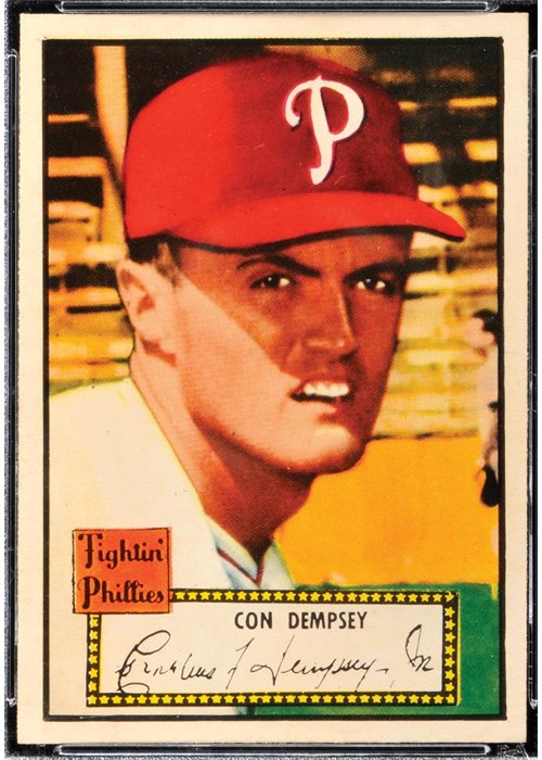 1952 Topps #44 Con Dempsey, Philadelphia Phillies (front)