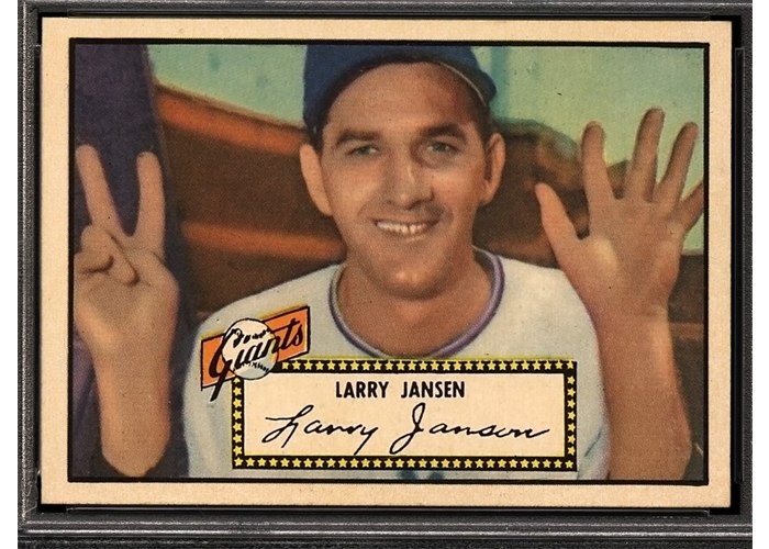 1952 Topps #5 Larry Jansen, New York Giants (front)