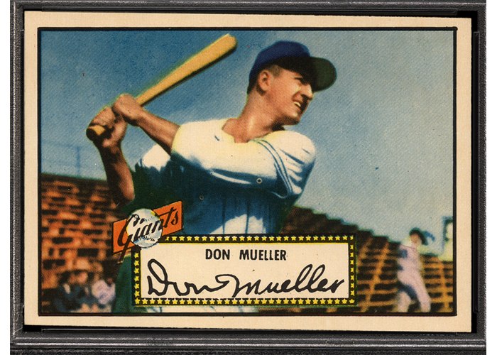 1952 Topps #52 Don Mueller, New York Giants (front)