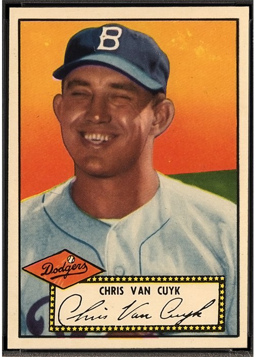 1952 Topps #53 Chris Van Cuyk, Brooklyn Dodgers (front)