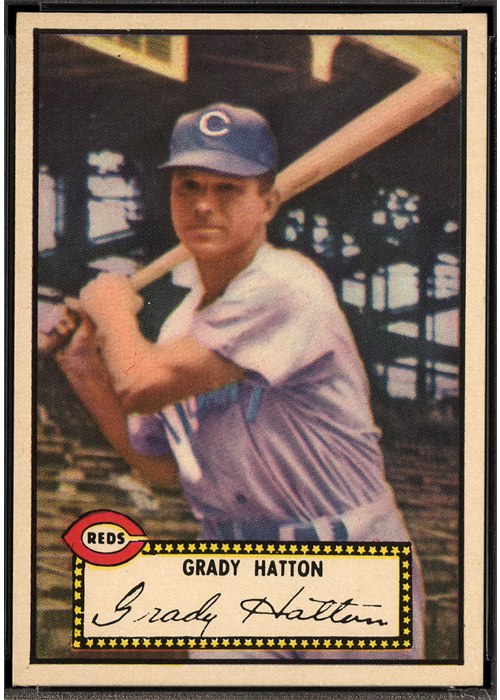 1952 Topps #6 Grady Hatton, Cincinnati Reds (front)