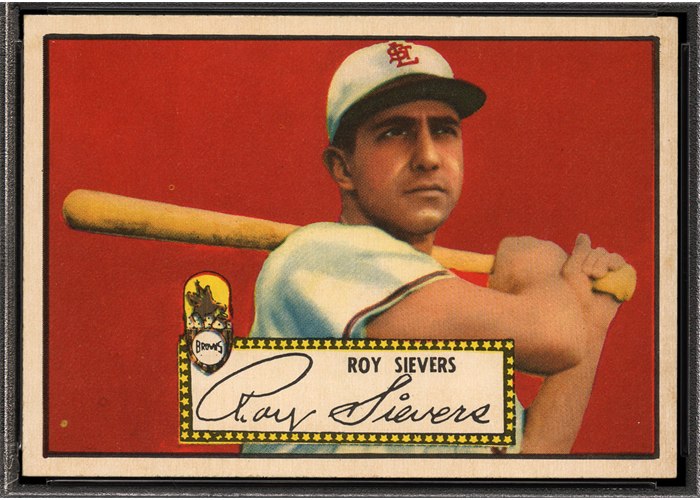 1952 Topps #64 Roy Sievers, St. Louis Browns (front)