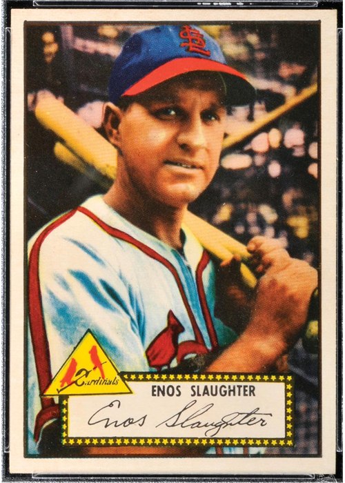 1952 Topps #65 Enos Slaughter, St. Louis Cardinals (front)