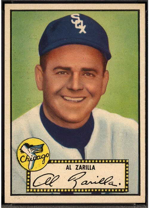 1952 Topps #70 Al Zarilla, Chicago White Sox (front)