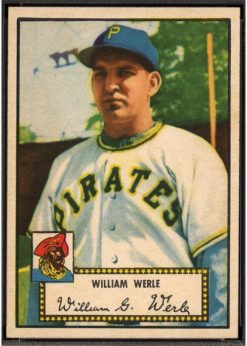 1952 Topps #73 Bill Werle, Pittsburgh Pirates (front)