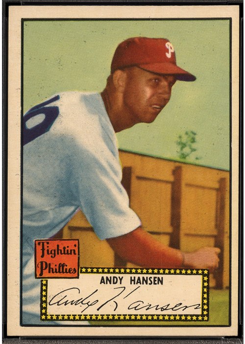 1952 Topps #74 Andy Hansen, Philadelphia Phillies (front)