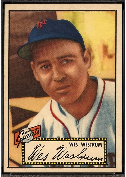 1952 Topps #75 Wes Westrum, New York Giants (front)