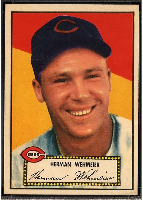1952 Topps #80 Herman Wehmeier, Cincinnati Reds (front)