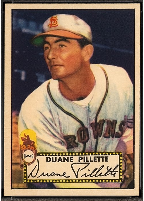 1952 Topps #82 Duane Pillette, St. Louis Browns (front)