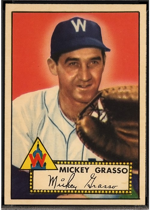 1952 Topps #90 Mickey Grasso, Washington Senators (front)