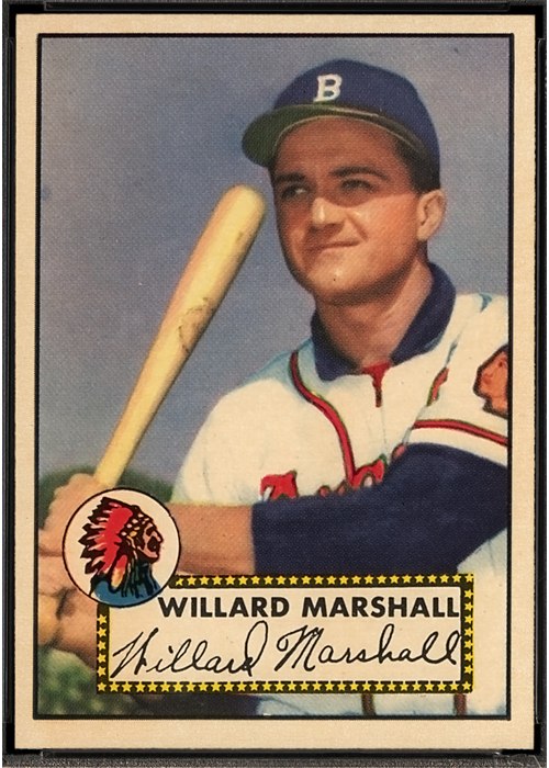 1952 Topps #96 Willard Marshall, Boston Braves (front)
