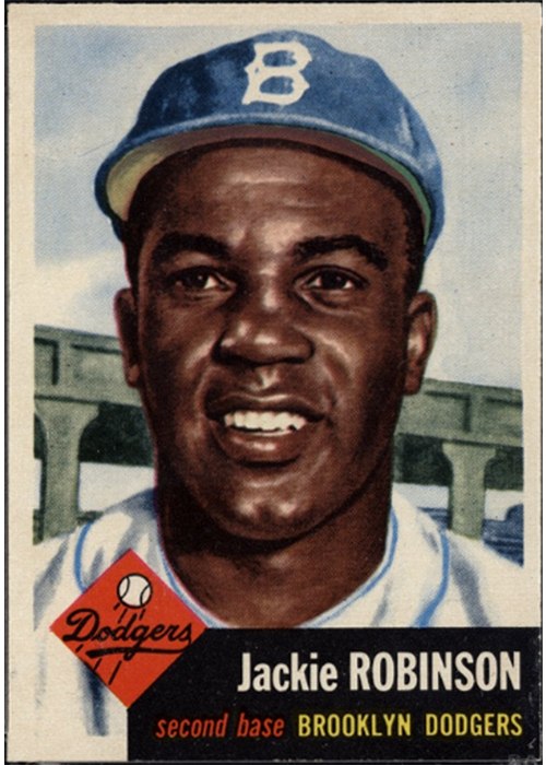 1953 Topps #1 Jackie Robinson, Brooklyn Dodgers