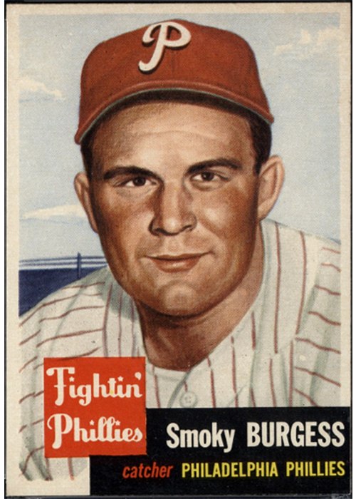 1953 Topps #10 Smoky Burgess, Philadelphia Phillies