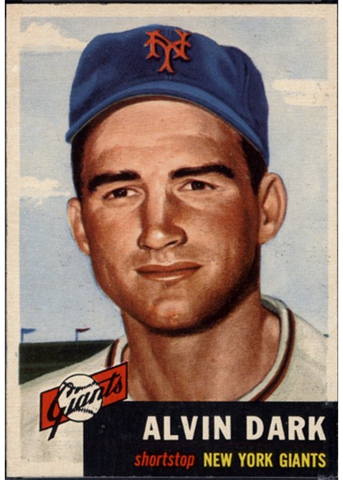1953 Topps #109 Alvin Dark, New York Giants