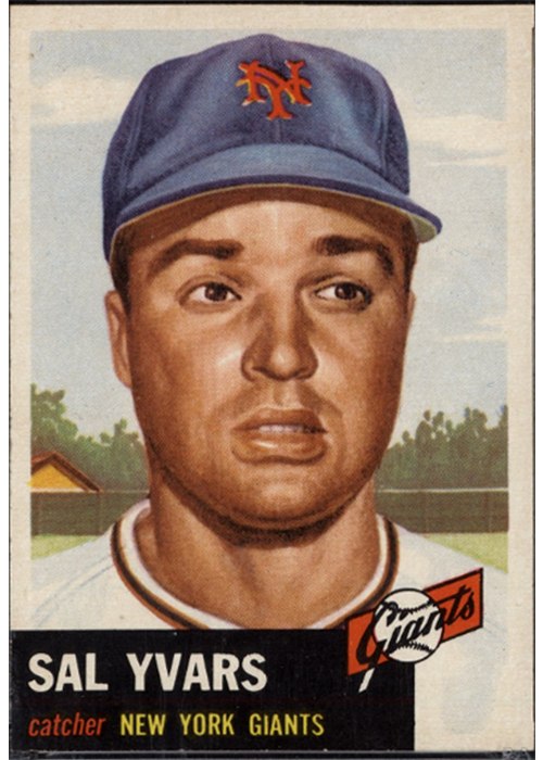 1953 Topps #11 Sal Yvars, New York Giants