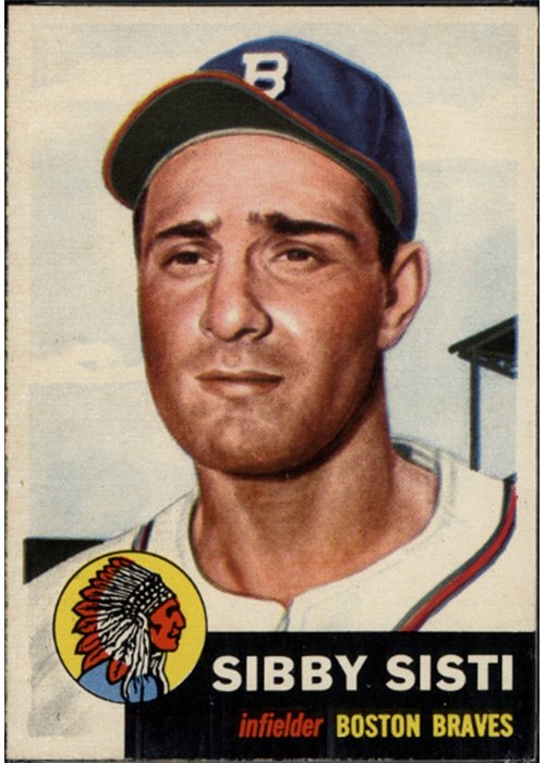 1953 Topps #124 Sibby Sisti, Boston Braves