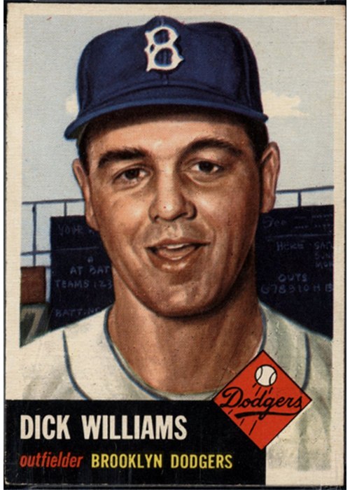 1953 Topps #125 Dick Williams, Brooklyn Dodgers