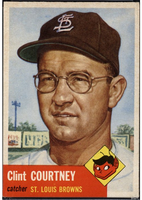 1953 Topps #127 Clint Courtney, St. Louis Browns