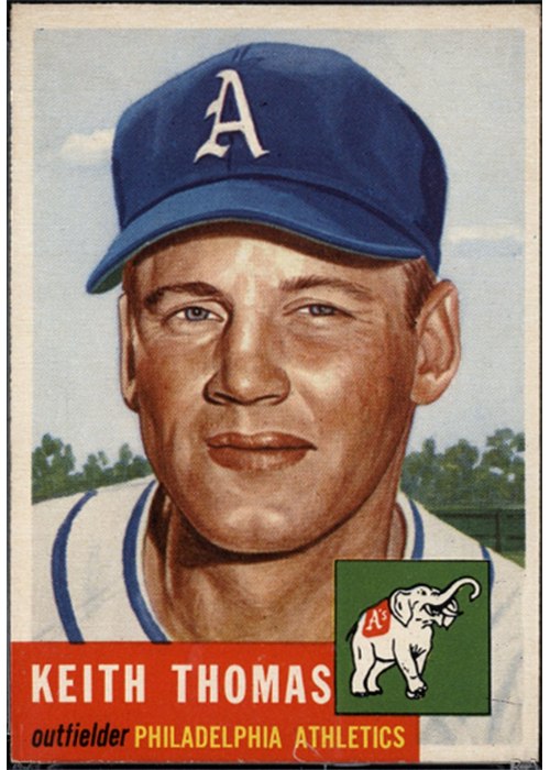 1953 Topps #129 Keith Thomas, Philadelphia Athletics