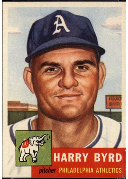 1953 Topps #131 Harry Byrd, Philadelphia Athletics