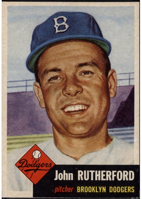 1953 Topps #137 John Rutherford, Brooklyn Dodgers