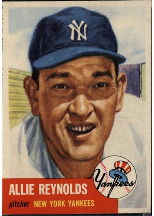 1953 Topps #141 Allie Reynolds, New York Yankees