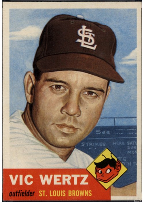 1953 Topps #142 Vic Wertz, St. Louis Browns