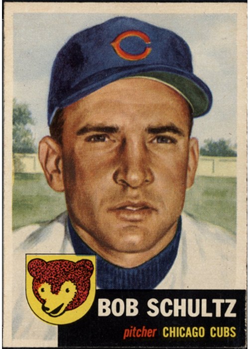 1953 Topps #144 Bob Schultz, Chicago Cubs